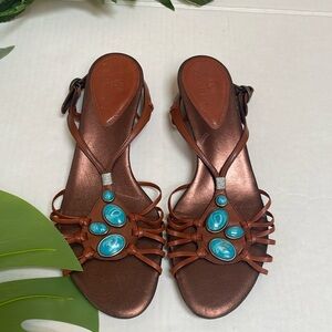 Cole Haan sandals - beautiful turquoise accent sandals